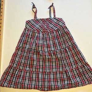Hartstrings Plaid Dress - Red, Blue, White